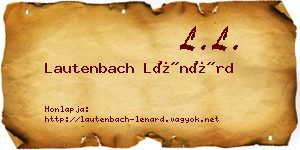 Lautenbach Lénárd névjegykártya